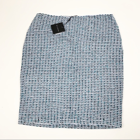 St. John NWT Seaglass  Checked Knit Pencil Skirt - Picture 4 of 8